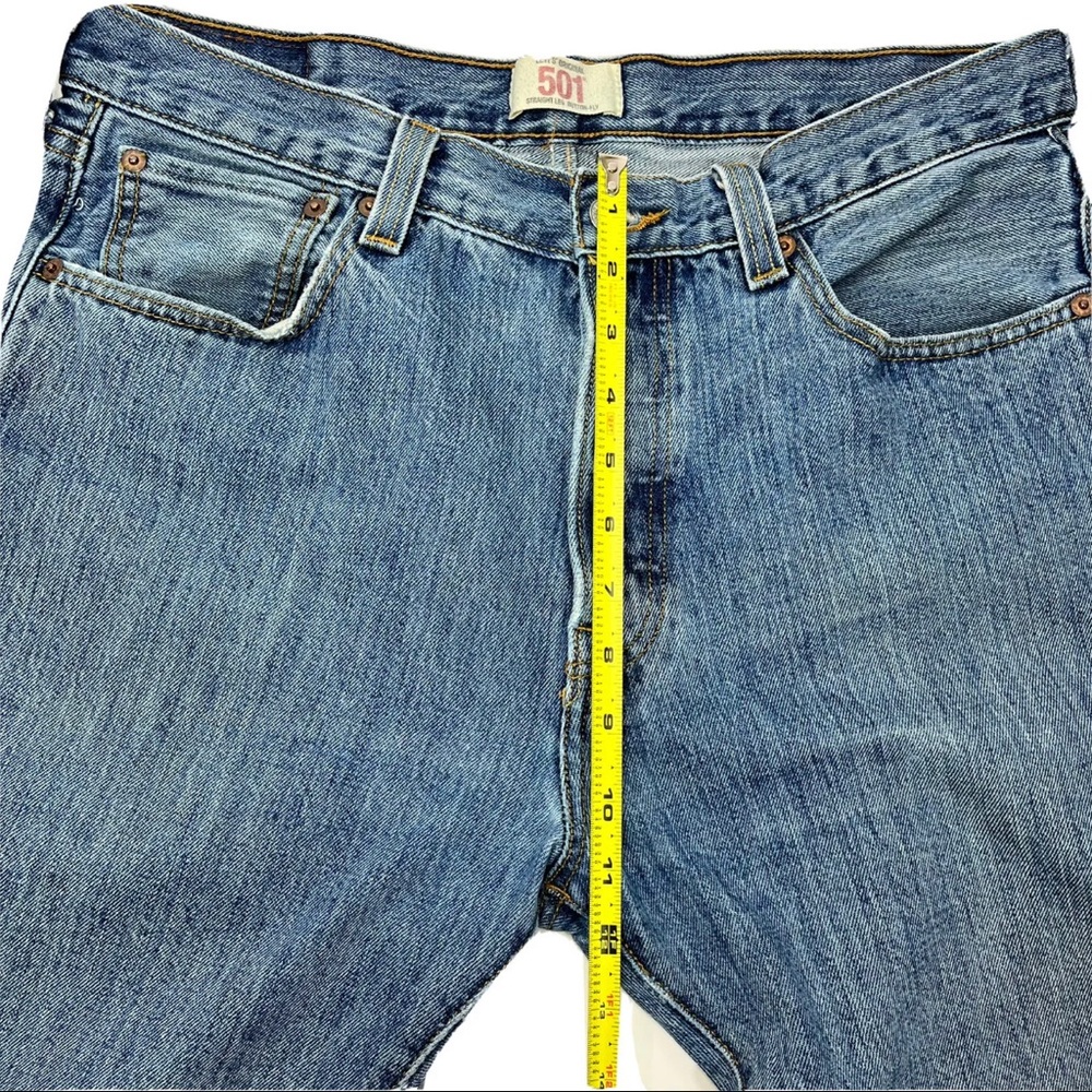 Levi's | Mens 34x30 | Original 501 Straight Leg Button Fly‎ Blue Denim Jeans - Picture 11 of 12